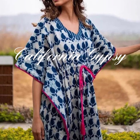 Kaftan Bohemian Chic Maxi Coverup Dress - Picture 2 of 9